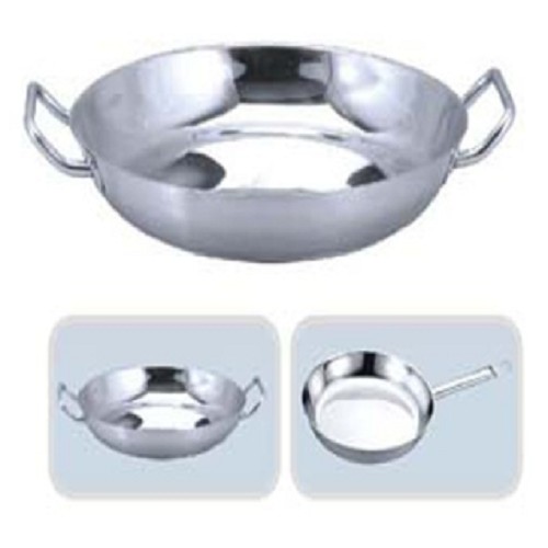 Short Body Stainless Steel Pot With Fring Pan
